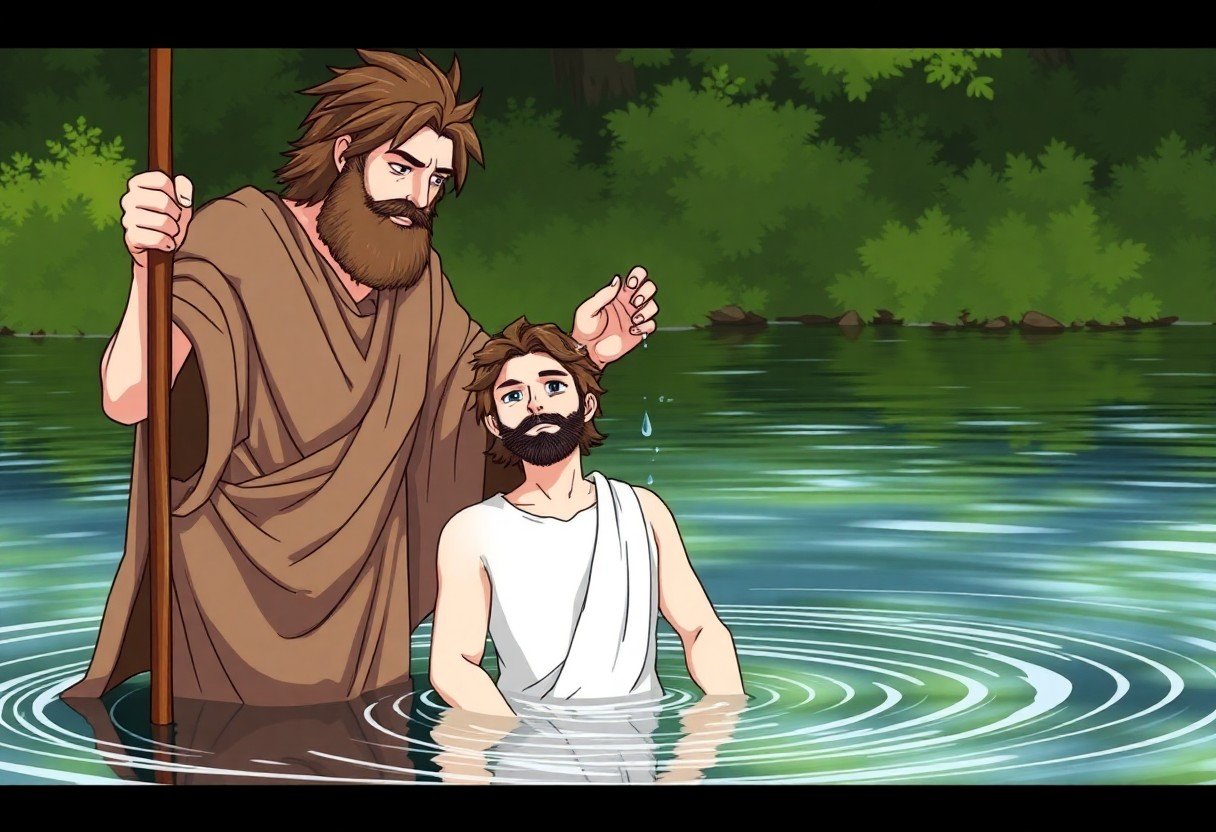 John the Baptist in the Bible Biptizing Christ