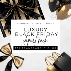 Luxury Black Friday Clipart Pack