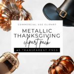 Thanksgiving Metallic Clipart 1