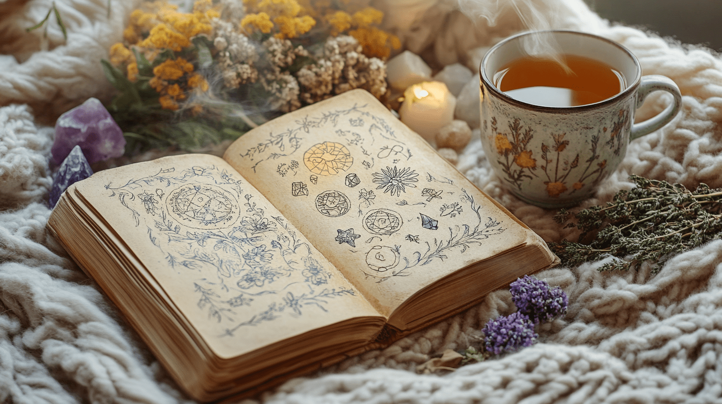 Book Of Shadows Print (Witchy Talismans)